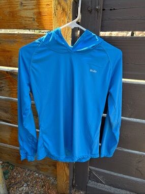 Women’s Blue Willit Hooded Fishing Long-sleeve Shirt - M